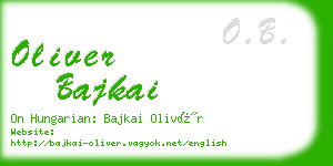 oliver bajkai business card